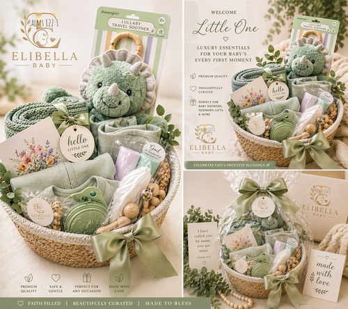 Neutral newborn baby basket